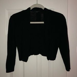 Ann Taylor Black Cropped Lightweight Jacket